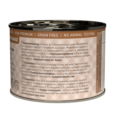 Catz Finefood Ragout N.609 Wieprzowina i cielęcina - karma dla kota w sosie 190g Catz Finefood Ragout N.609 Wieprzowina i cielęcina - karma dla kota w sosie 190g