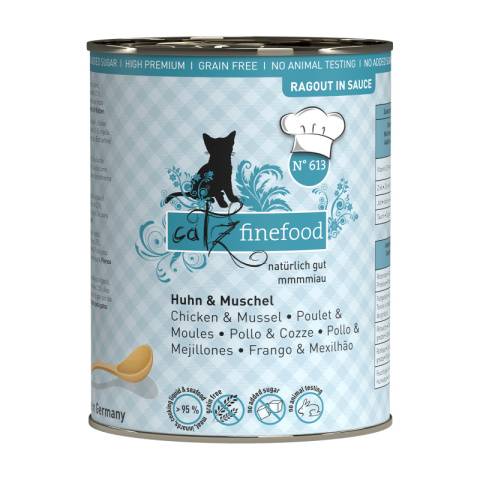 Catz Finefood Ragout N.613 Kurczak i omułek - karma dla kota w sosie 380g Catz Finefood Ragout N.613 Kurczak i omułek - karma dla kota w sosie 380g