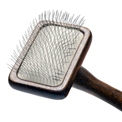 Ekskluzywna szczotka pudlówka prostokątna drewno bukowe i stal 6,9x15,2cm Ekskluzywna szczotka pudlówka prostokątna drewno bukowe i stal 6,9x15,2cm
