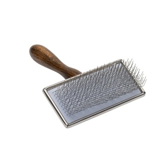 Ekskluzywna szczotka do czesania drewno bukowe i stal 11,7x15,6cm