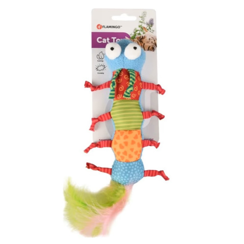Flamingo Cat Yowly Caterpillar - zabawka dla kota pluszowa gąsienica z kocimiętką