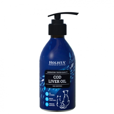 HolistaPets Cod Liver Oil 250ml Tran dla kota