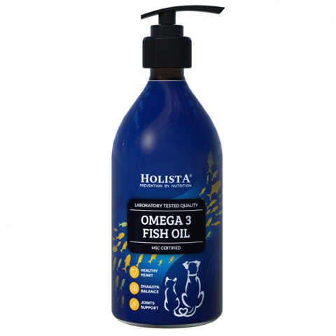 HolistaPets Omega3 Fish Oil 500ml Olej dla kota