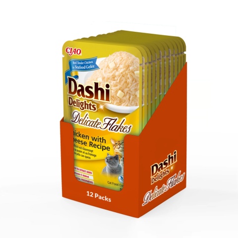 Zestaw Inaba Dashi Delights Delicate Flakes Chicken Cheese 12x40g