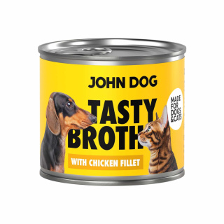 John Dog Tasty Broth Chicken - zupa dla kota i psa z kurczakiem 140g