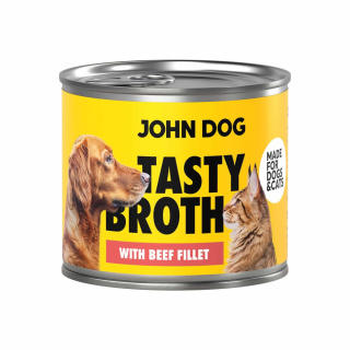 John Dog Tasty Broth Beef - zupa dla kota i psa z wołowiną 140g