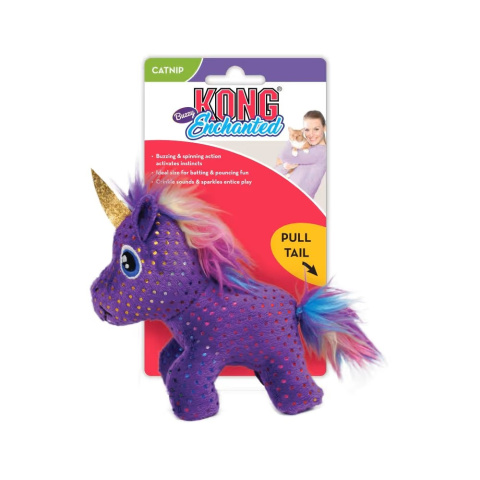 KONG Buzzy Enchanted Unicorn brzęczący jednorożec - ruchoma zabawka dla kota KONG Buzzy Enchanted Unicorn brzęczący jednorożec - ruchoma zabawka dla kota