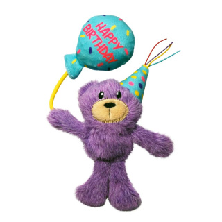 KONG Birthday Teddy - urodzinowa zabawka dla kota miś z balonikiem