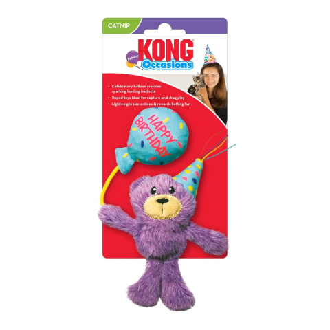 KONG Birthday Teddy - urodzinowa zabawka dla kota miś z balonikiem KONG Birthday Teddy - urodzinowa zabawka dla kota miś z balonikiem