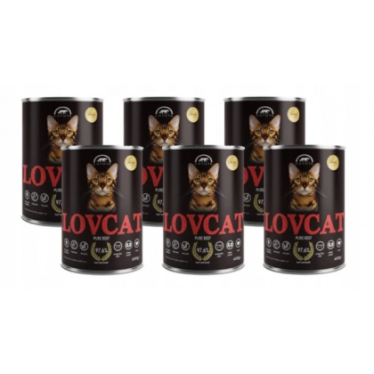 LOVCAT Pure Beef zestaw dla kota 6x400g