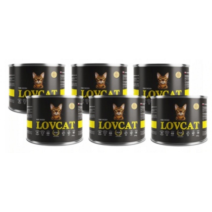 LOVCAT Pure Chicken zestaw dla kotów 6x200g