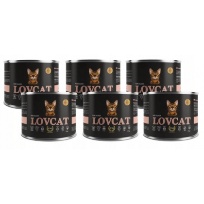 LOVCAT Pure Salmon zestaw dla kotów 6x185g