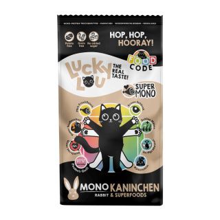 Lucky Lou Food Code Mono Królik - karma sucha dla kota 340g