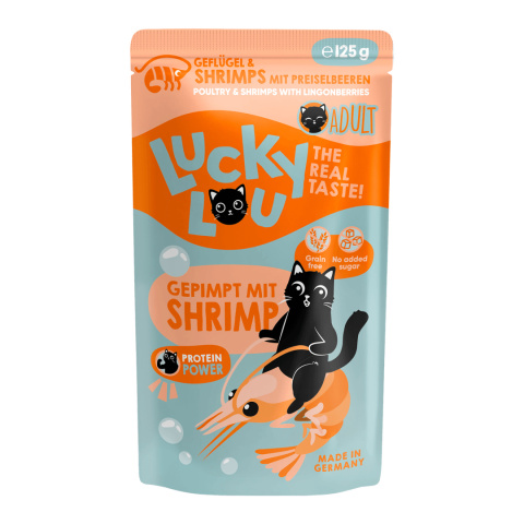 Lucky Lou Lifestage Adult Drób i krewetki saszetka 125g Lucky Lou Lifestage Adult Drób i krewetki saszetka 125g