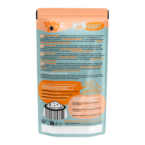 Lucky Lou Lifestage Adult Drób i krewetki saszetka 125g Lucky Lou Lifestage Adult Drób i krewetki saszetka 125g