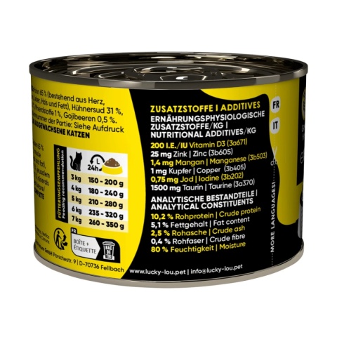 Lucky Lou SuperMono Kurczak karma monobiałkowa 200g Lucky Lou SuperMono Kurczak karma monobiałkowa 200g