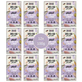 Pakiet 12x100g Mac's Cat Superfood drób, śledź i krewetki zestaw saszetek