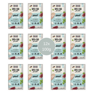 Pakiet 12x100g Mac's Cat Superfood kurczak z jagnięciną zestaw saszetek