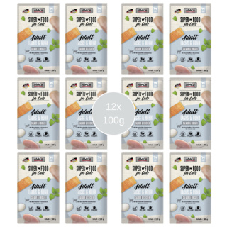 Pakiet 12x100g Mac's Cat Superfood łosoś i kurczak zestaw saszetek