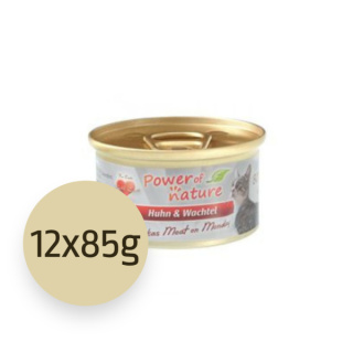 Pakiet 12x85g Power of Nature Minka's Meat on Monday - kurczak i przepiórka zestaw