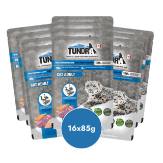 Pakiet TUNDRA Kaczka, indyk i łosoś 16x85g saszetki dla kota