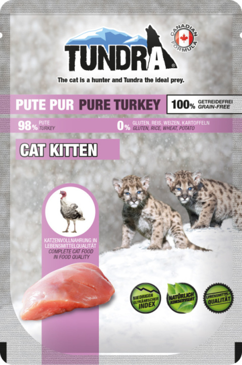 Pakiet TUNDRA Kitten Indyk 16x85g saszetki dla kociąt Pakiet TUNDRA Kitten Indyk 16x85g saszetki dla kociąt