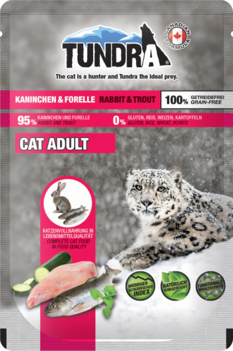 Pakiet TUNDRA Królik i pstrąg 16x85g saszetki dla kota