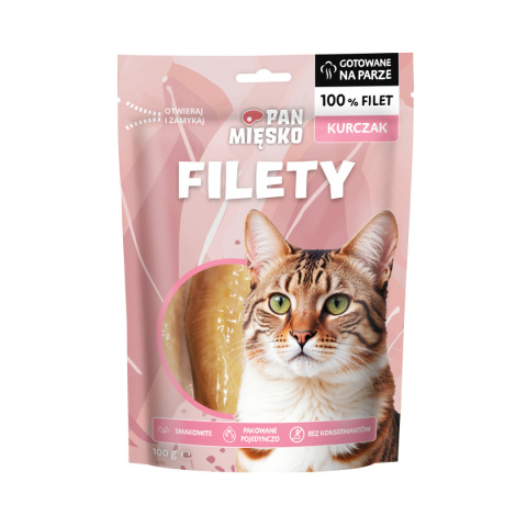 Pan Mięsko filet z kurczaka 100g - przysmak dla kota Pan Mięsko filet z kurczaka 100g - przysmak dla kota