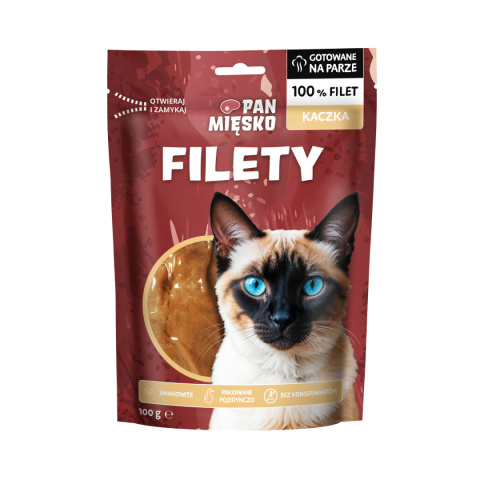 Pan Mięsko filet z kaczki 100g - przysmak dla kota Pan Mięsko filet z kaczki 100g - przysmak dla kota