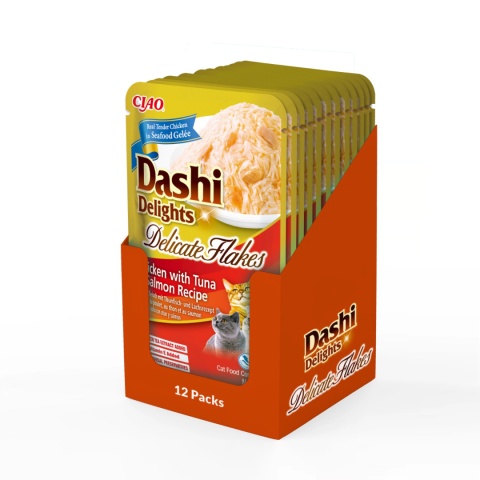 Zestaw Inaba Dashi Delights Delicate Flakes Chicken Tuna Salmon 12x40g
