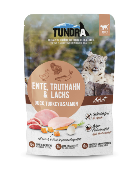 TUNDRA Kaczka, indyk i łosoś 85g saszetka dla kota TUNDRA Kaczka, indyk i łosoś 85g saszetka dla kota