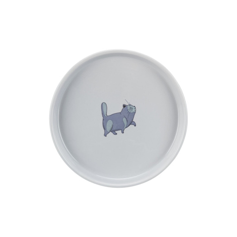 Trixie Płaska i szeroka miska dla kota - szara ceramiczna 0,6l/13cm Trixie Płaska i szeroka miska dla kota - szara ceramiczna 0,6l/13cm