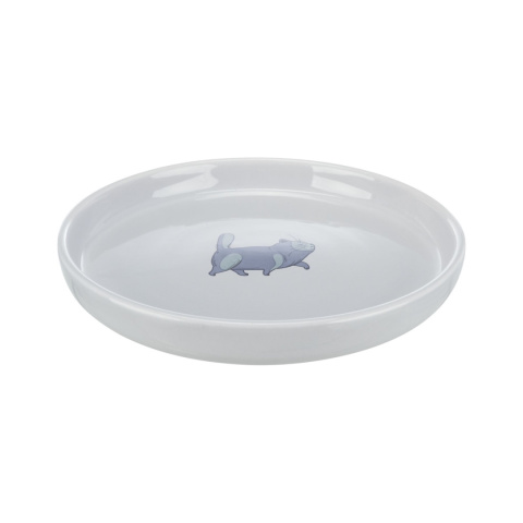 Trixie Płaska i szeroka miska dla kota - szara ceramiczna 0,6l/13cm Trixie Płaska i szeroka miska dla kota - szara ceramiczna 0,6l/13cm