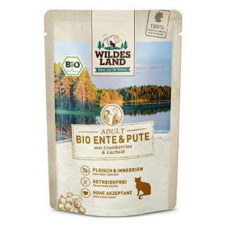Wildes Land Cat Bio Ente Pute - bio kaczka z indykiem i żurawiną karma dla kota 85g