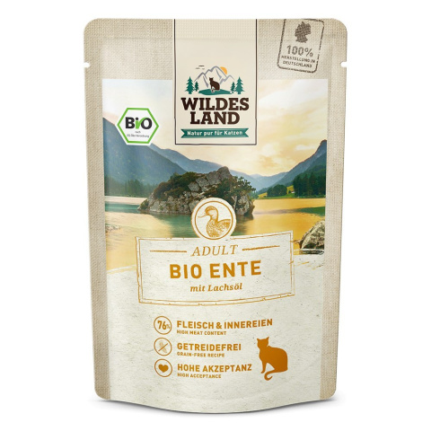 Wildes Land Cat Bio Ente Pur kaczka - karma dla kota 85g Wildes Land Cat Bio Ente Pur kaczka - karma dla kota 85g