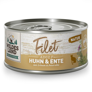 Wildes Land Cat Huhn Ente Filet - filety z kurczaka i kaczki 80g