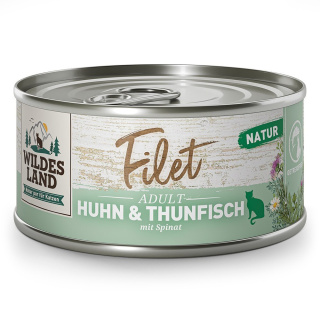 Wildes Land Cat Huhn Thunfisch Filet - filety z kurczaka i tuńczyka 80g