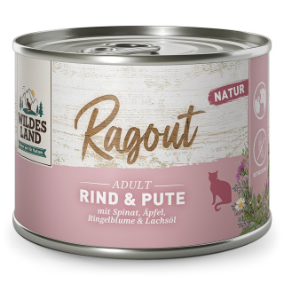 Wildes Land Cat Ragout Rind Pute wołowina z indykiem - karma dla kota 180g
