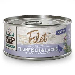 Wildes Land Cat Thunfisch Lachs Filet - filety z tuńczyka i łososia 80g