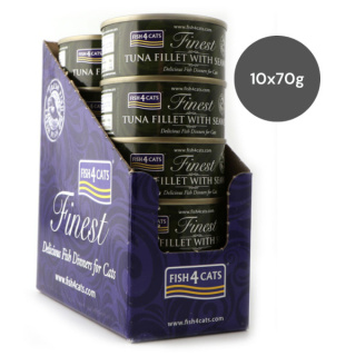 Zestaw 10x70g Fish4Cats Filety tuńczyka z algami