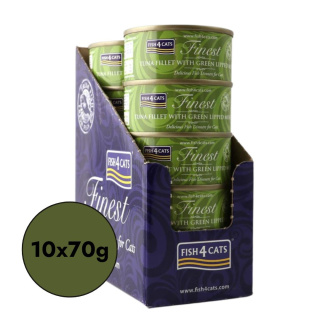 Zestaw 10x70g Fish4Cats Filety tuńczyka z omułkiem zielonowargowym