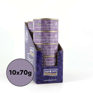 Zestaw 10x70g Fish4Cats Filety z tuńczyka z anchois