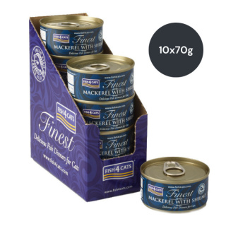 Zestaw 10x70g Fish4Cats Makrela z krewetkami