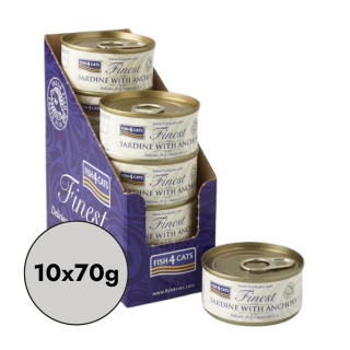Zestaw 10x70g Fish4Cats Sardynka z anchois