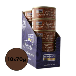 Zestaw 10x70g Fish4Cats Sardynka z makrelą