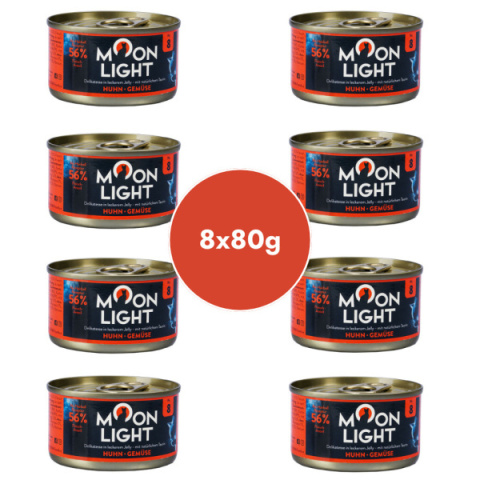 Zestaw 8x80g MOONLIGHT DINNER nr 8 - Kurczak i warzywa w galaretce Zestaw 8x80g MOONLIGHT DINNER nr 8 - Kurczak i warzywa w galaretce