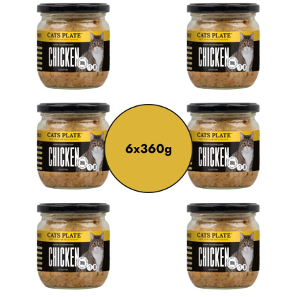 Zestaw Cats Plate Kurczak 6x360g - karma monobiałkowa dla kota