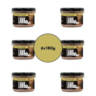 Zestaw Cats Plate Lamb 6x180g - karma dla kota z mięsa jagnięcego