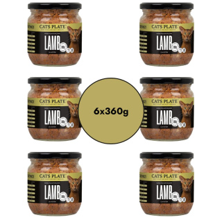 Zestaw Cats Plate Lamb 6x360g - karma dla kota z mięsa jagnięcego