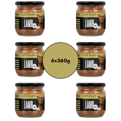 Zestaw Cats Plate Lamb 6x360g - karma dla kota z mięsa jagnięcego